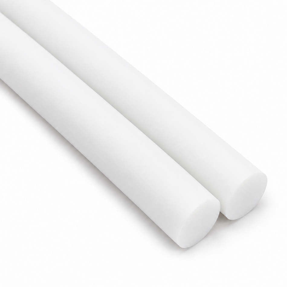 Tige/barre non remplie en PTFE (téflon)