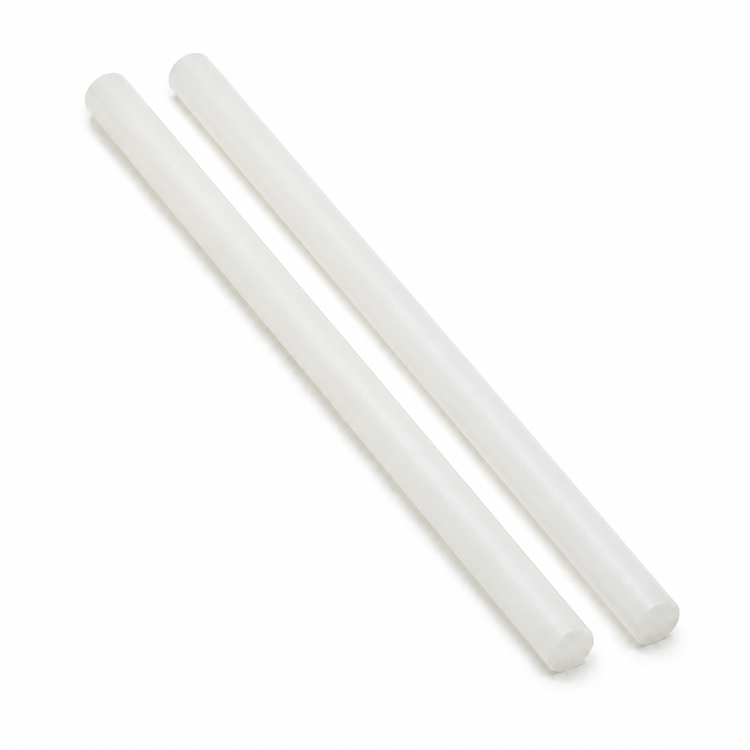 Tige/barre naturelle non remplie en PVDF (Kynar)