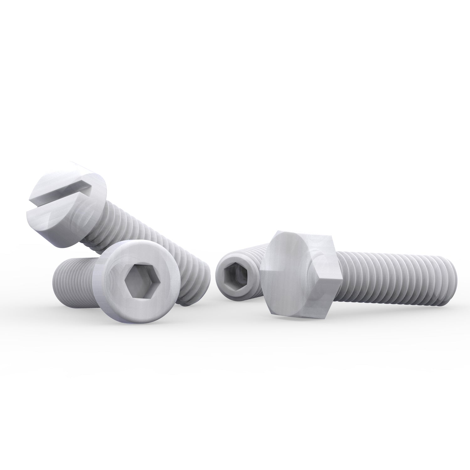 Perfluoroalkoxy (PFA) Custom Manufactured Screws