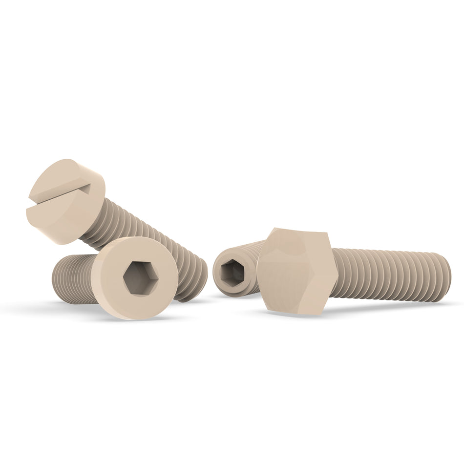 Polyphenylene Sulphide (PPS) Custom Manufactured Screws