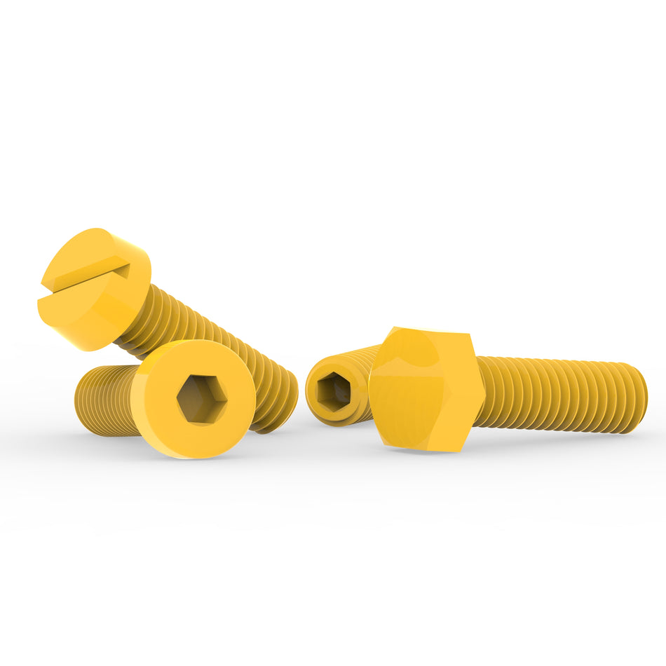 Thermoplastic Polyimide (TPI) Custom Manufactured Screws