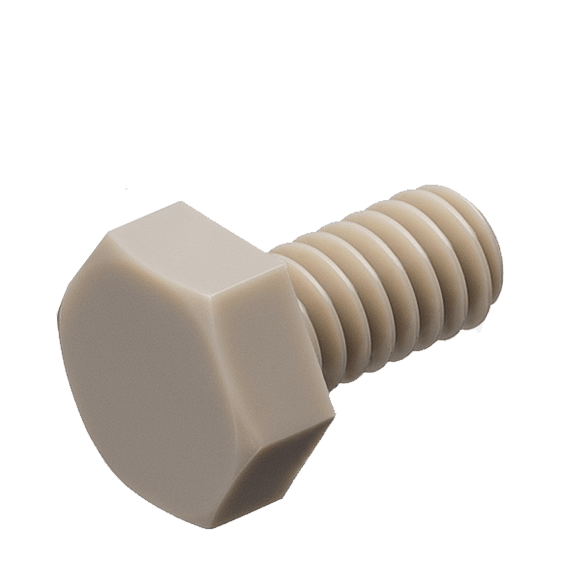 Imperial PEEK Hexagon Bolts - UNC (ASME B18.2.1) - High Performance Polymer-Plastic Fastener Components