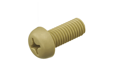 PEEK (GF30) Pan Head Screws - Cross Recessed Phillips - High Performance Polymer-Plastic Fastener Components